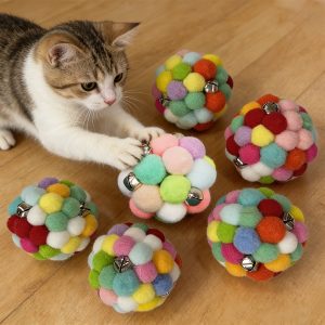 Pom-Pom Bell Balls (2 Pack) – Crazy Cat Ladies