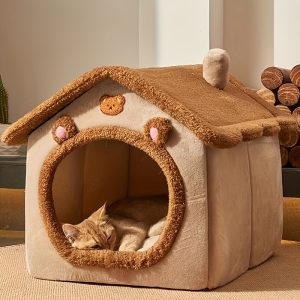 Cosy Cabin Cat House Bed (Washable) – Crazy Cat Ladies