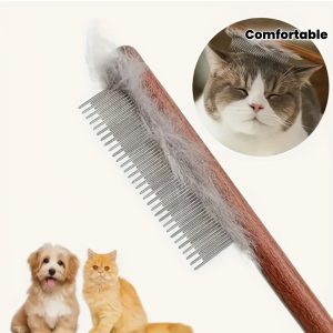 Wooden Handle Steel Cat Comb – Crazy Cat Ladies